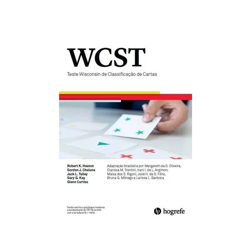 WCST (Manual) - Teste Wisconsin de Classificação de Cartas